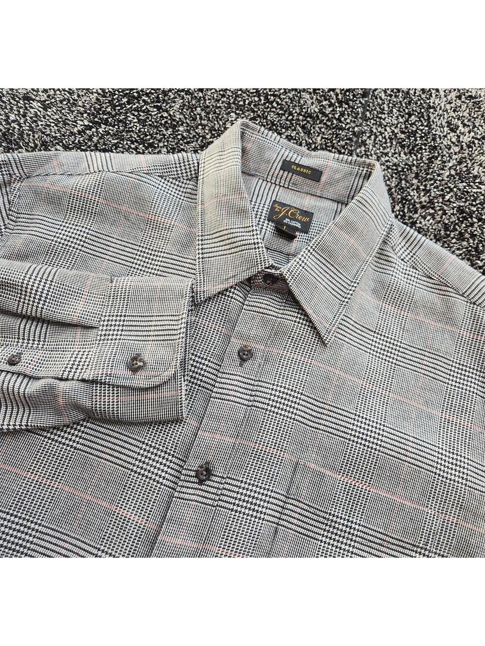 J.Crew Sevn for J.Crew Men's Plaid Button Front Shirt Size L Cotton Cashmere